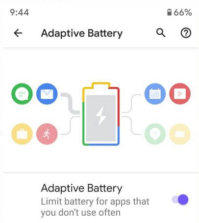 Enable or Disable Adaptive Battery on Pixel 4a