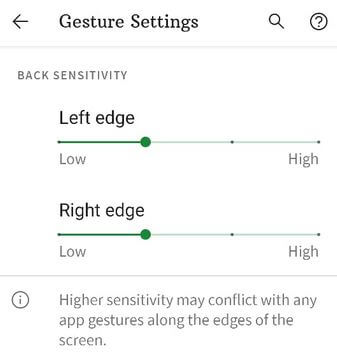 Enabled full screen gesture navigation on Android 10