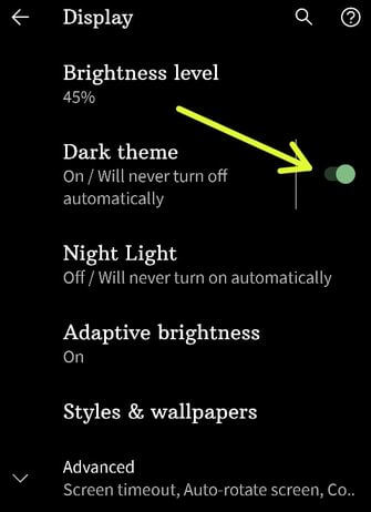 How to Turn On Dark Mode in Android 10