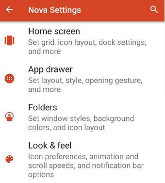 Nova launcher settings for Android 10