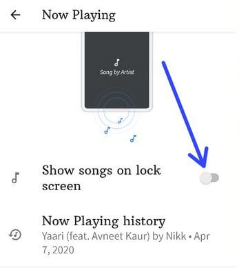 Turn Off Now Playing on Google Pixel 4a