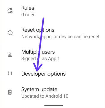 Turn on developer mode on Android 10
