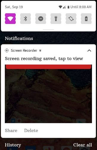 Find Saved Screen Recording Android 11