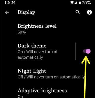How to Enable Dark Mode in Pixel 4a