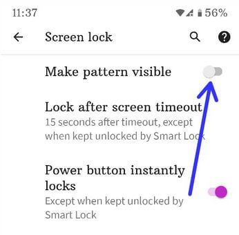 How to Hide Pattern Lock Dots on Google Pixel 4a
