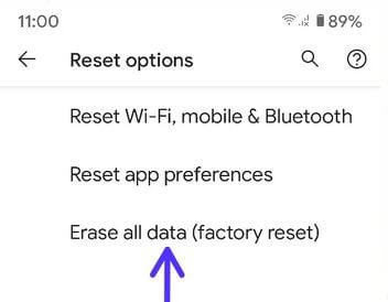 Reset Google Pixel 4a 5G