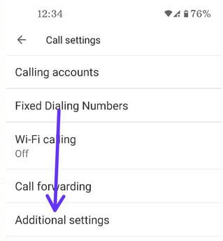 Additional settings to activate caller ID and spam protection in Pixel 4a