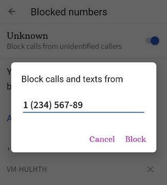 Block a Number on Google Pixel 4a 5G Version