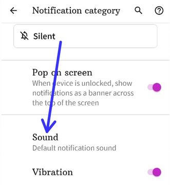 Change notification sound for app in Pixel 4a