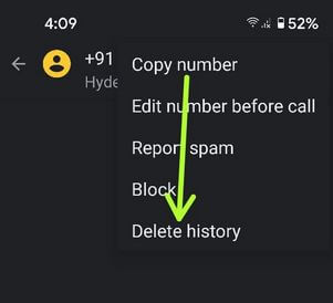 Delete Call History Google Pixel 4a