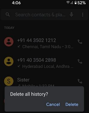 Delete all history on Google Pixel 4a 5G