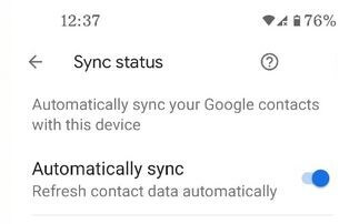 Enable or Disable Contact Sync in Google Account on Pixel 4a