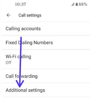 Go to additional settings to use Pixel 4a call waiting