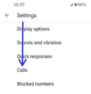 Go to calls to set call forwarding in Pixel 4a 5G