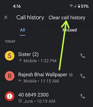 How to Clear All Call History on Google Pixel 4a