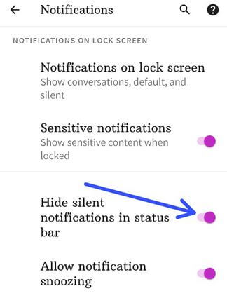 How to Hide Silent Notifications in Status Bar Android 11