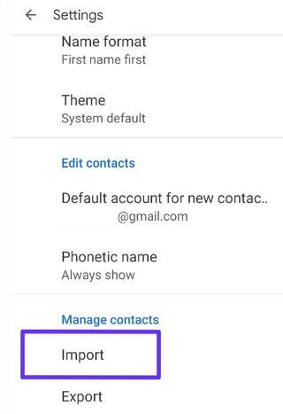 Import Google contacts in your latest Pixels