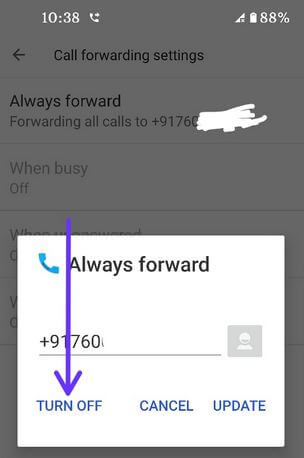 Stop Call Forwarding on Google Pixel 4a