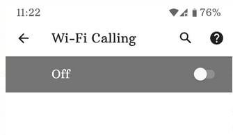 Use WiFi calling in Android 11