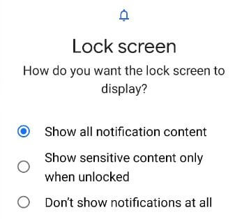 Change lock screen security on stock Android 11
