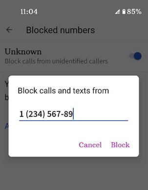 How to Block Private Numbers in Pixel 4a