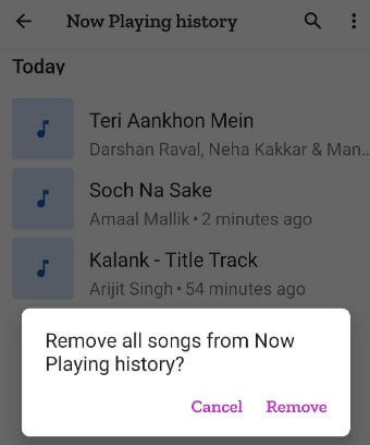 How to Delete Now Playing History in Android 11