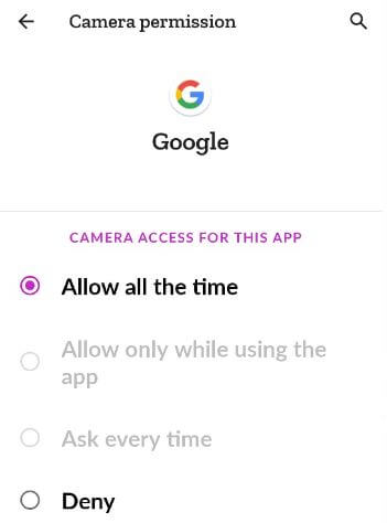 Change App Permission on Google Pixel 4a 5G phone