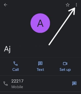 Contact app settings to set tone in stock Android