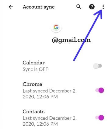 Contact sync in your Pixel 4a to restore contacts