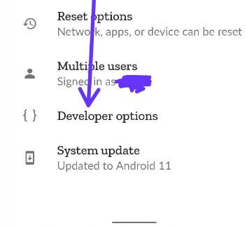 Google Pixel 4a Developer options settings