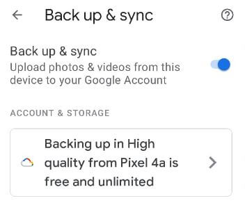 How to Back Up Photos in Google Pixel 4a