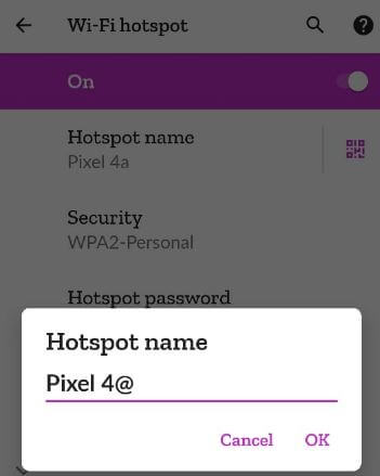 How to Change Pixel 4a Hotspot Name