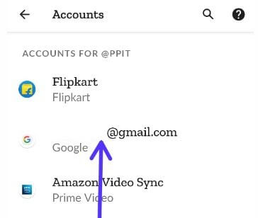 Select your Google account to back up & restore data Pixel 4a