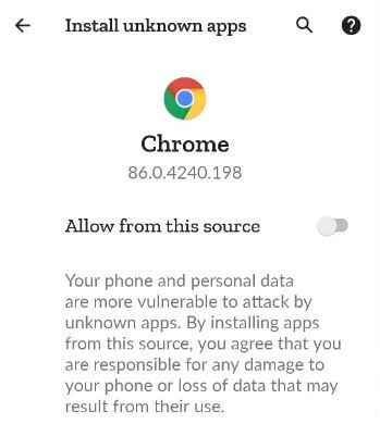 Turn Off Install Unknown app on Pixel 4a 5G